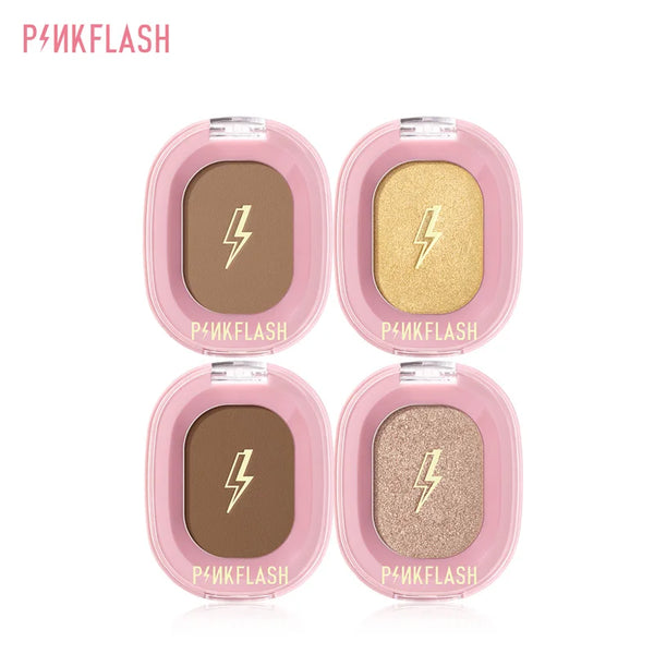 PINKFLASH Matte Contour Powder Shimmer Highlighters Long Lasting Face Bronzer