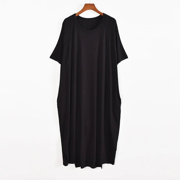 Plus Size Short Sleeve Long Dress Soft & Comfortable Casual Large Dress