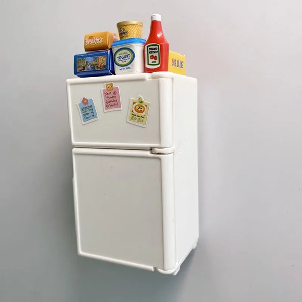 3D Cute Mini Refrigerator Model Sticker Home Decoration