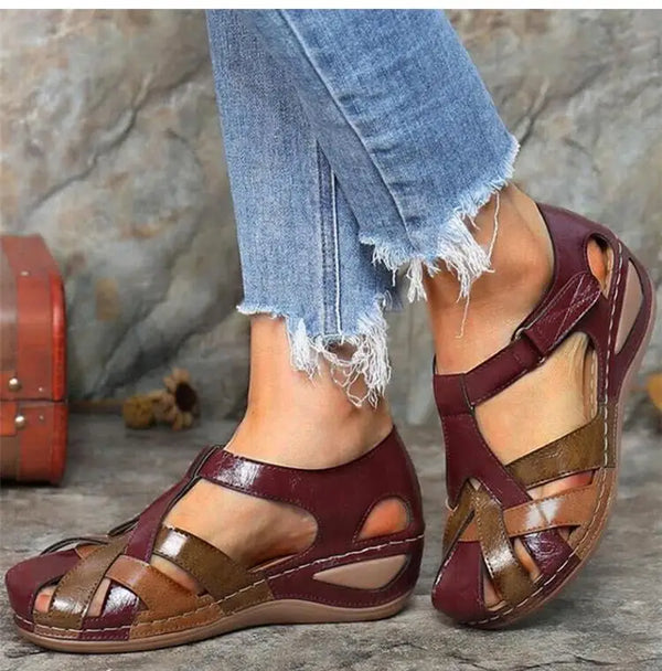 Retro Walking Wedge Sandals