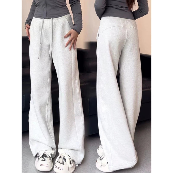 Gray Oversize High Waist Wide Jogger Pants