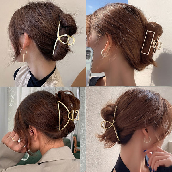 Golden Hair Claw Fashion Headwear Accessory