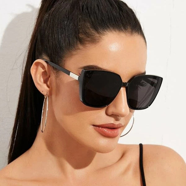 New Oversized Square Sunglasses with Cat Eye Frame